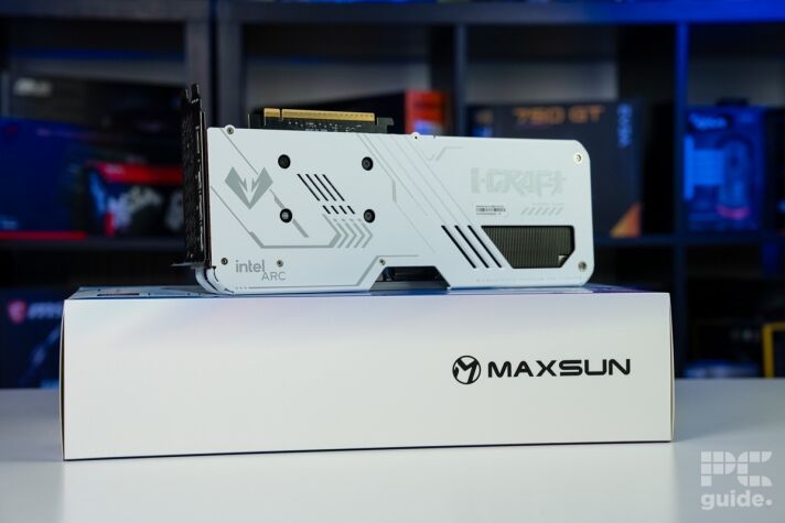 Maxsun Intel Arc B580 iCraft GPU back on box, Image by PC Guide