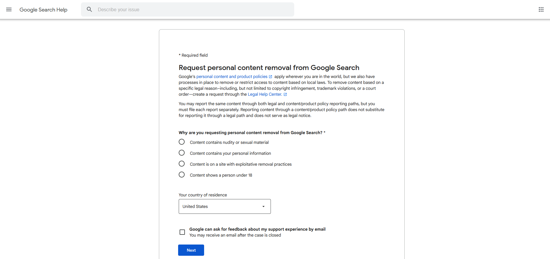 google-personal-information-removal-request