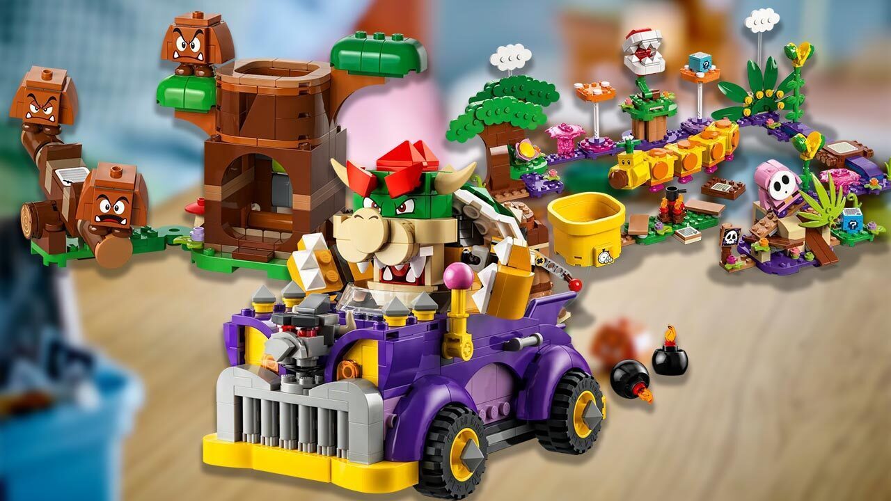 Bowser's Muscle Car / Soda Jungle Maker Set / Goombas' Playground
