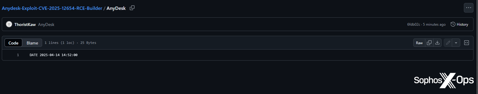 A screenshot of one of the 'date and time' files in a backdoored repository