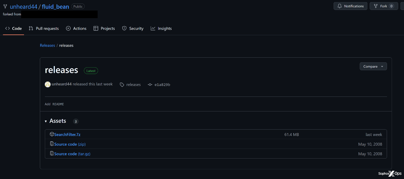 A screenshot of the releases in a GitHub repository
