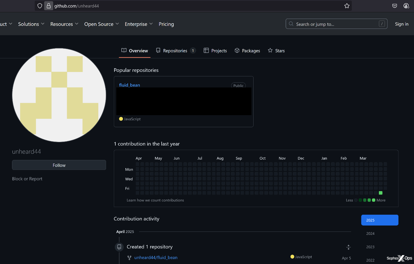 A screenshot of a GitHub user's profile
