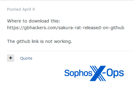 A screenshot of a post on a cybercrime forum