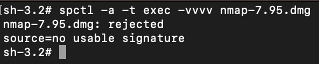 Checking an untrusted file using spctl